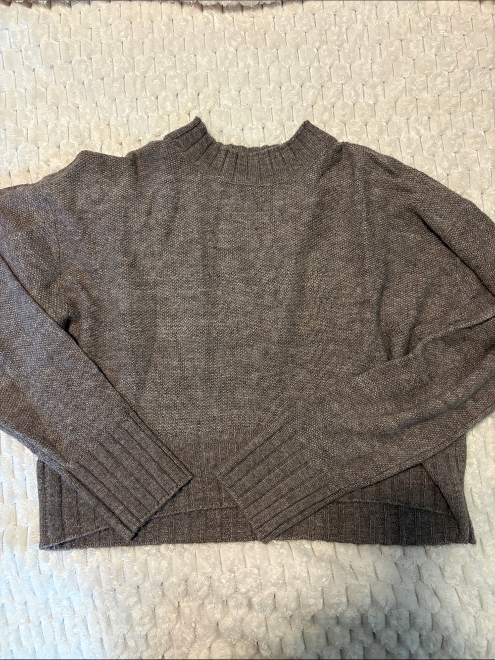 Garage Taupe Crewneck Sweater